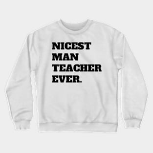 Nicest Mean Teacher Ever T-Shirt Womens Casual Short Sleeve Crew Neck Shirts Letter Graphic Tops Funny Teacher Gifts Crewneck Sweatshirt